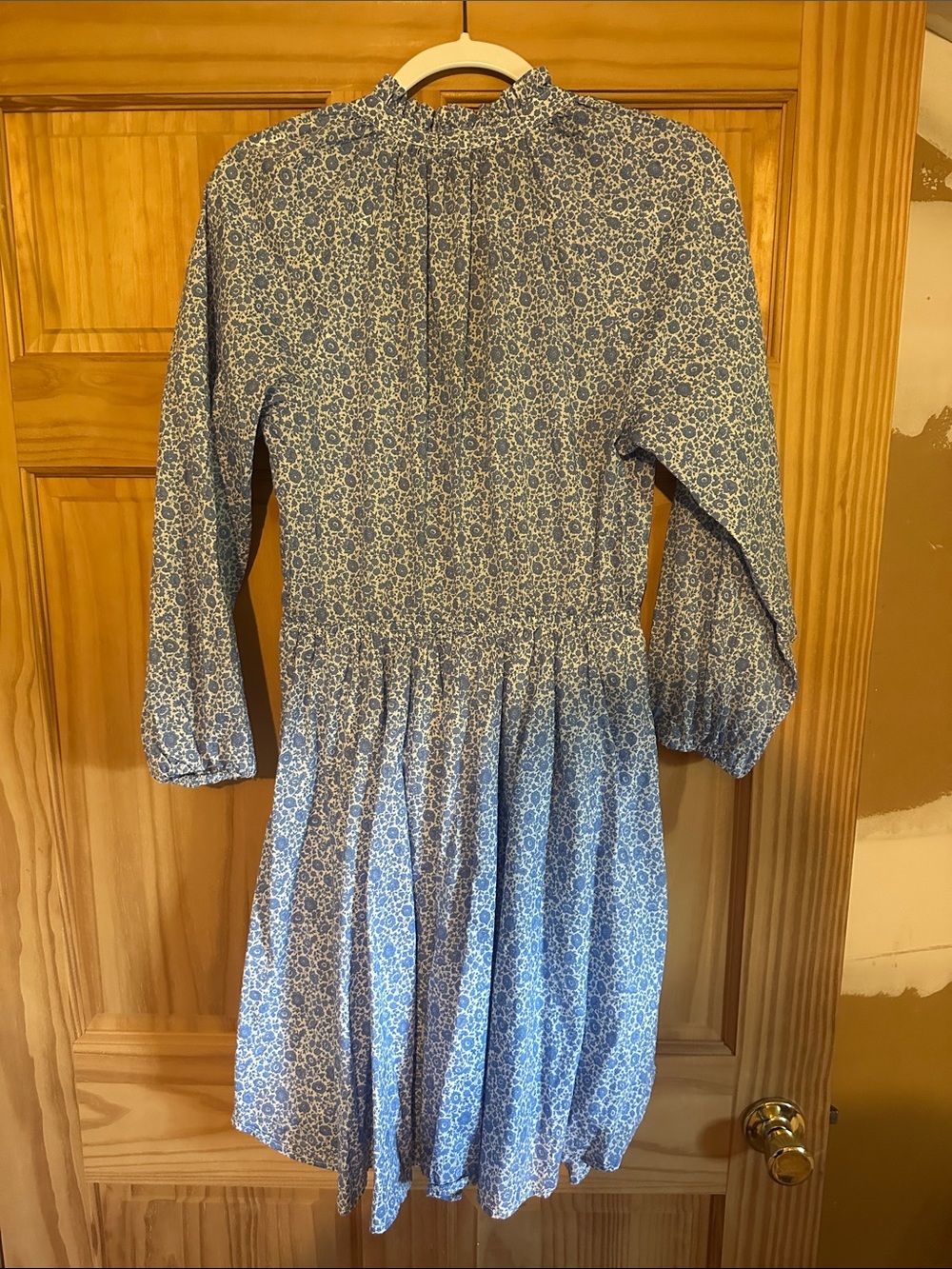 J. Crew Liberty London Light Blue Floral Long Sleeve Dress - Picture 7 of 9